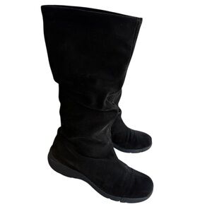 La Canadienne Trevis Black Suede slouch waterproof Boots